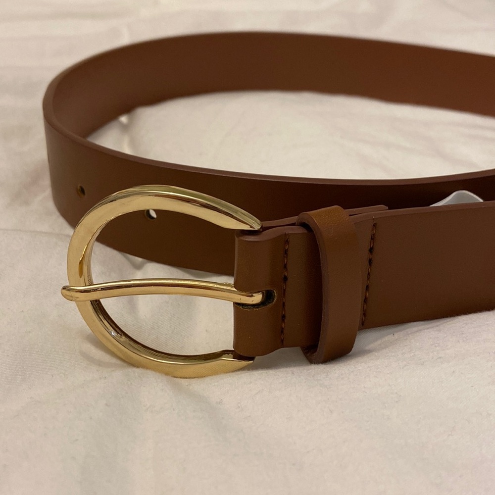 NWOT Brown Belt with Gold Buckle